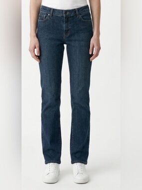 GAP LONG AND LEAN STRETCH Classic Women's Straight-Leg Jeans in Dark Blue